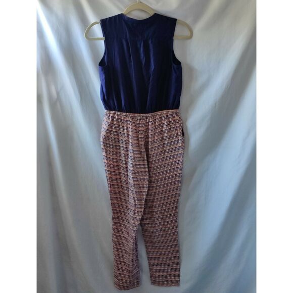 Tommy Hilfiger Womens Jumpsuit Button Front Sleeveless‎ Drawstring Waist Size 12 - Picture 5 of 12